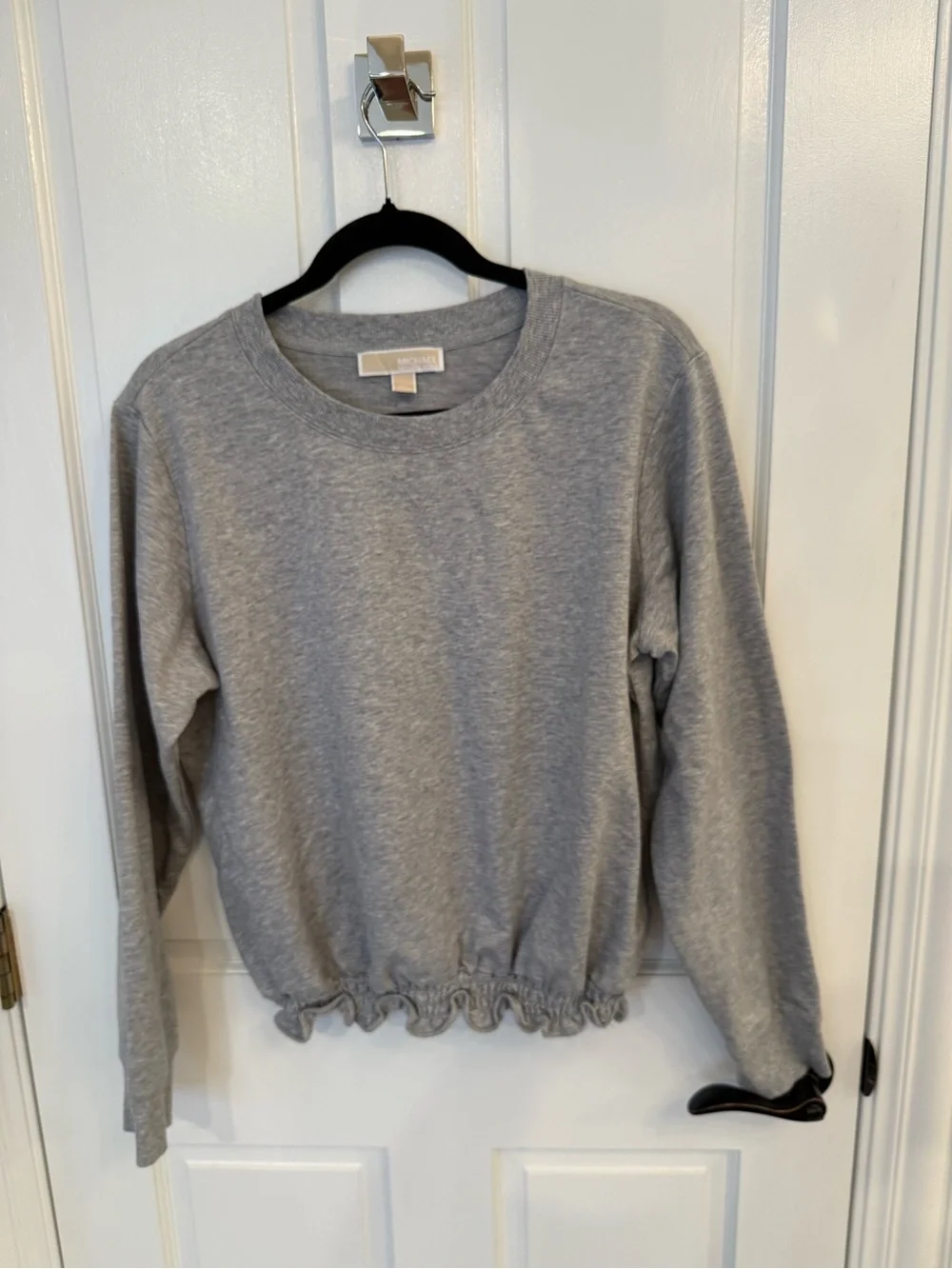 Michael Kors Gray Cinched Hem Sweatshirt